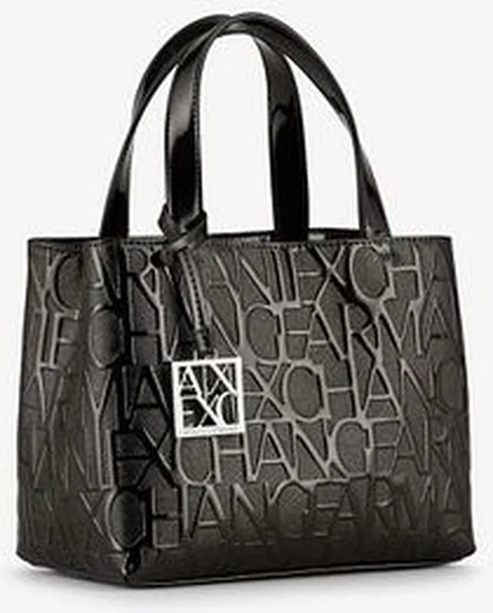 Embossed small tote bag