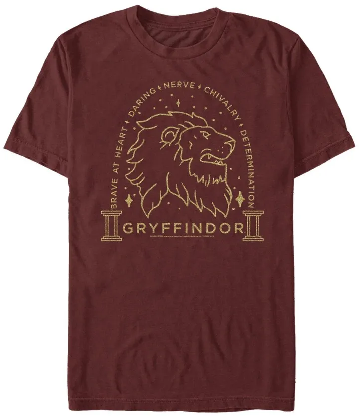 Fifth Sun Men's Lion Line Art Short Sleeve Crew T-shirt