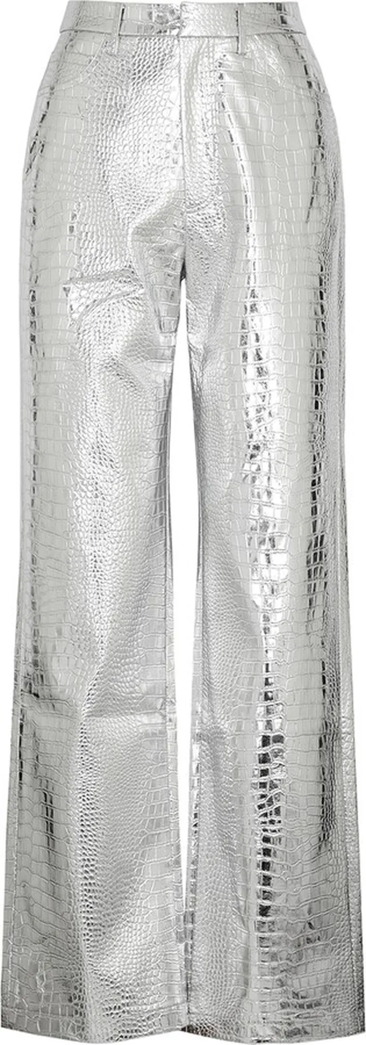 Rotate Birger Christensen Rotiiie Crocodile-effect Faux Leather Trousers