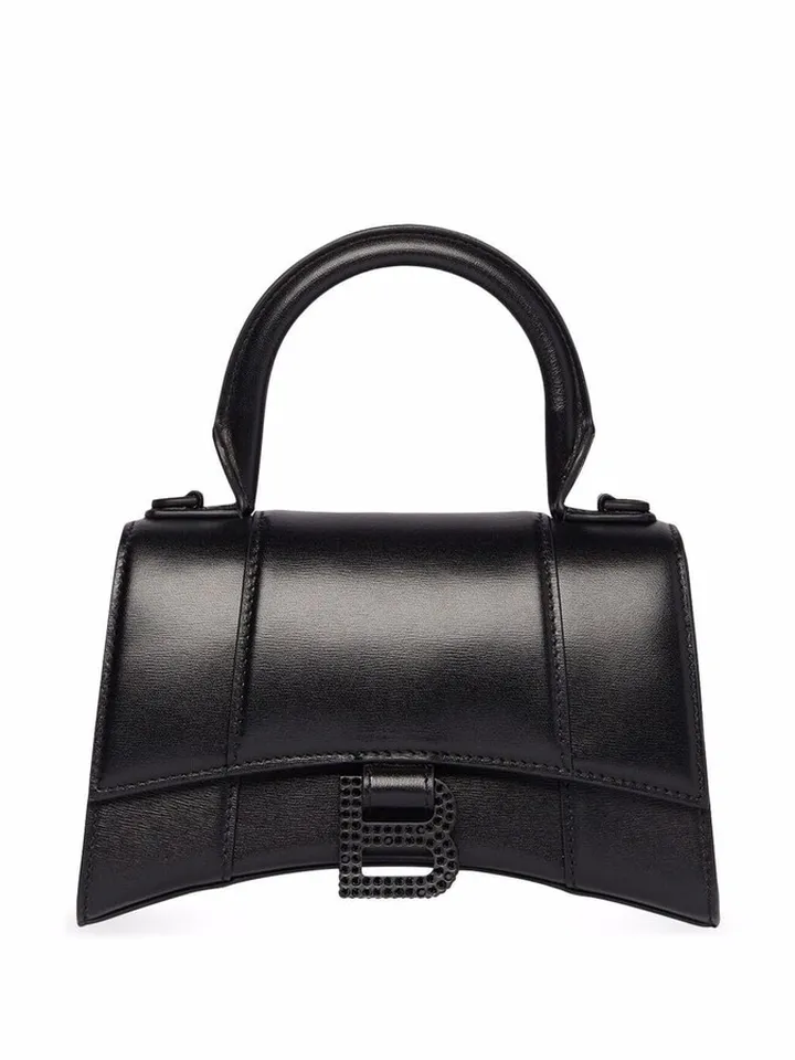 Hourglass logo shoulder bag