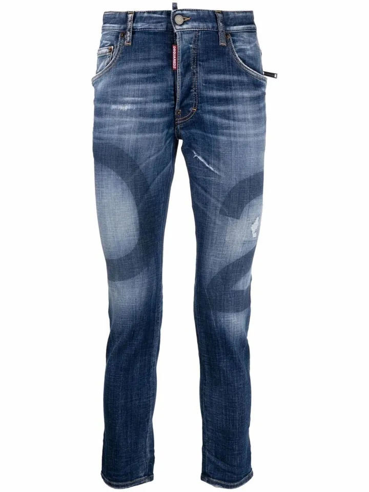 Logo-Print Skinny Jeans