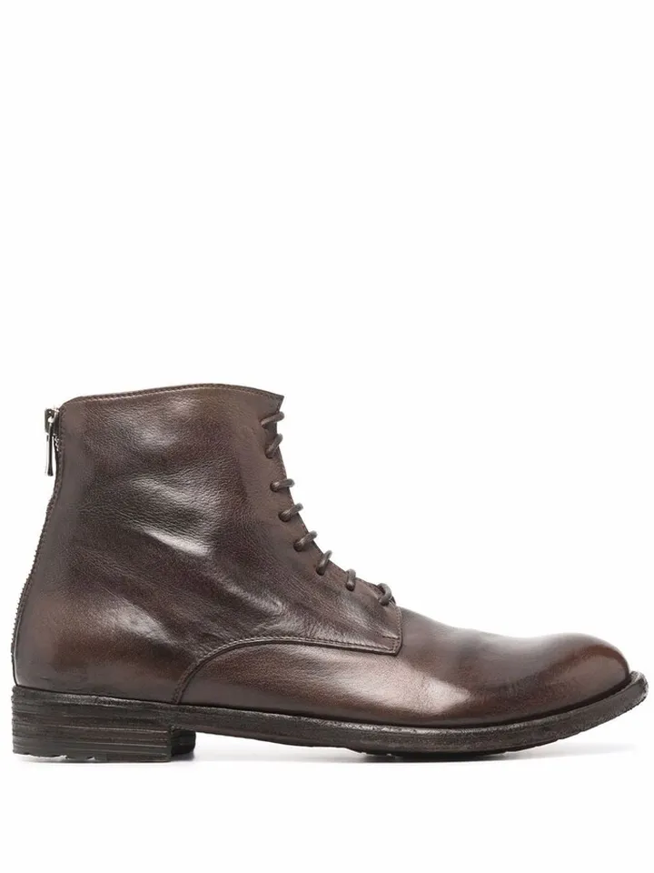 Lace-Up Leather Boots