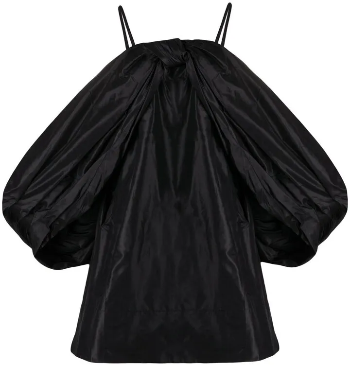 Draped Off-Shoulder Mini Dress