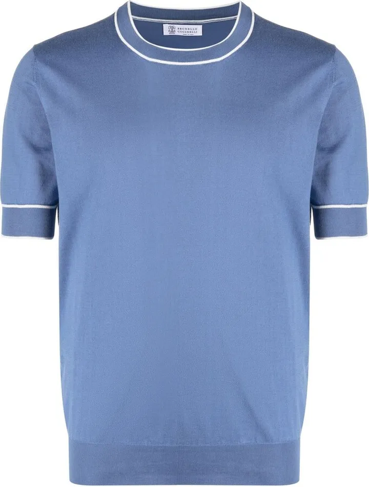 contrast-trim T-shirt