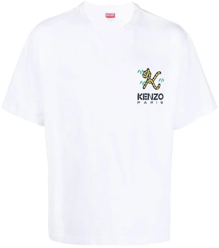 logo-embroidered cotton T-shirt