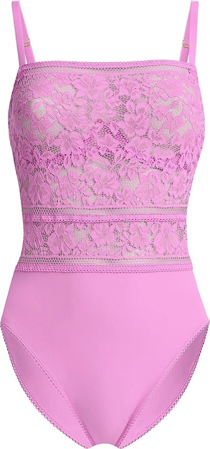Lace Cut-Out Shaping Bodysuit