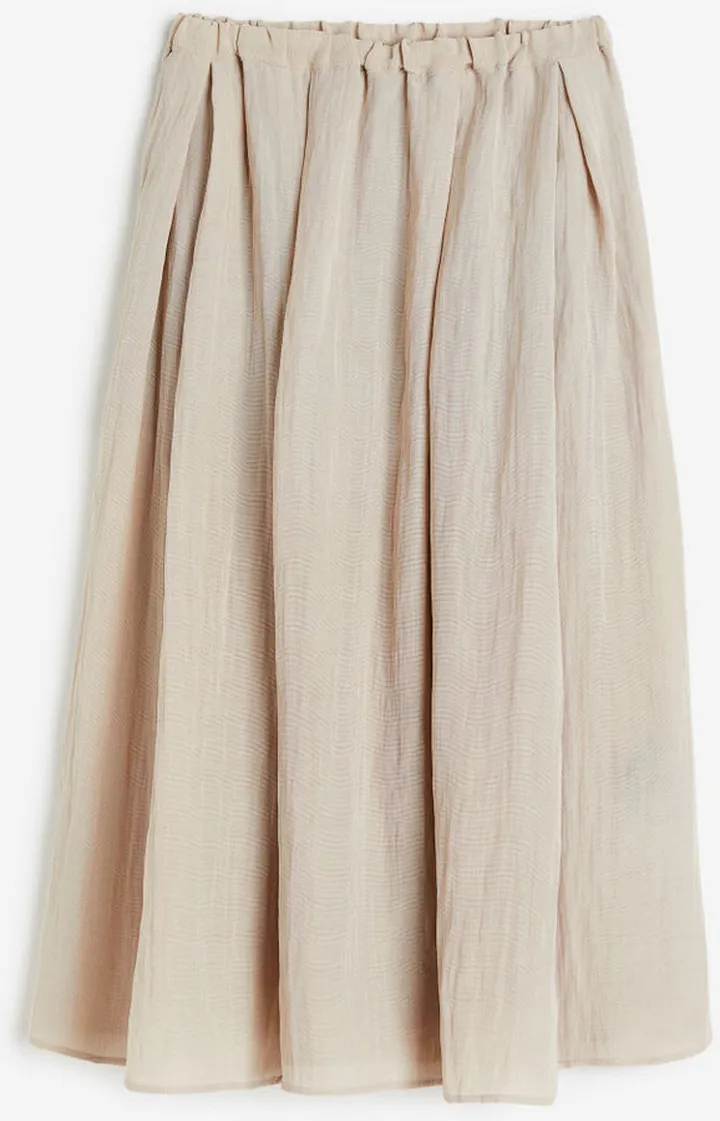 Wide-cut Twill Skirt