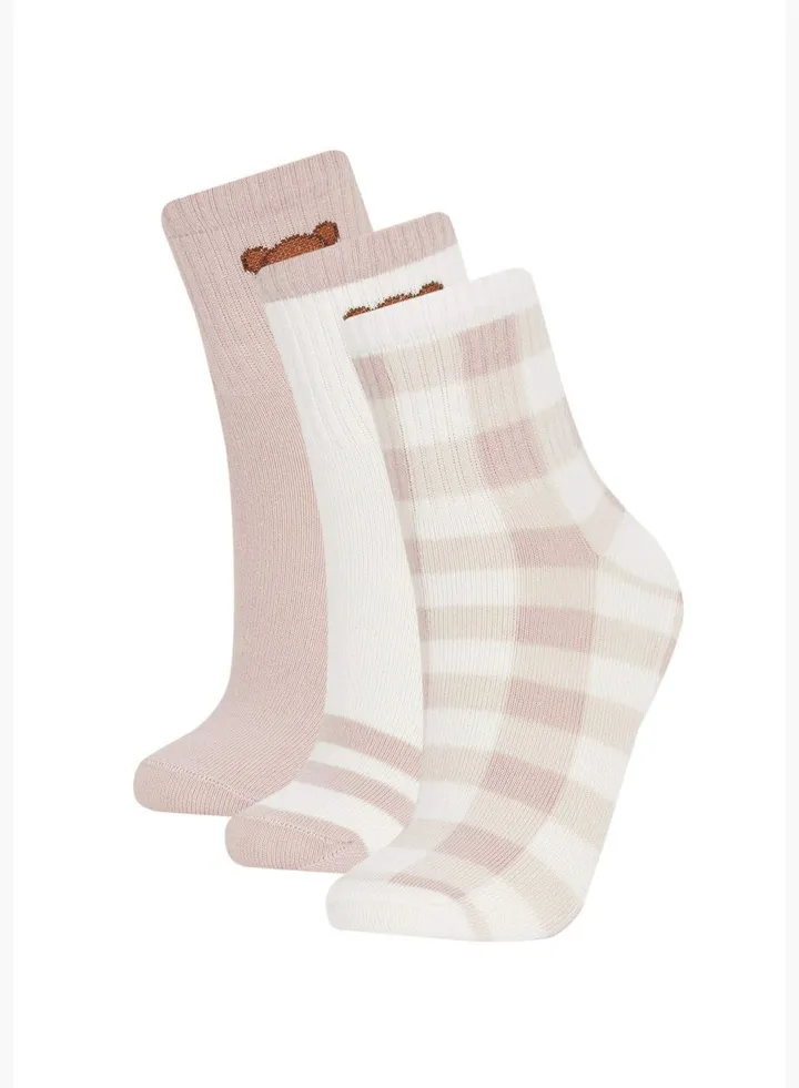 3 Pack Woman Mid Cut Socks
