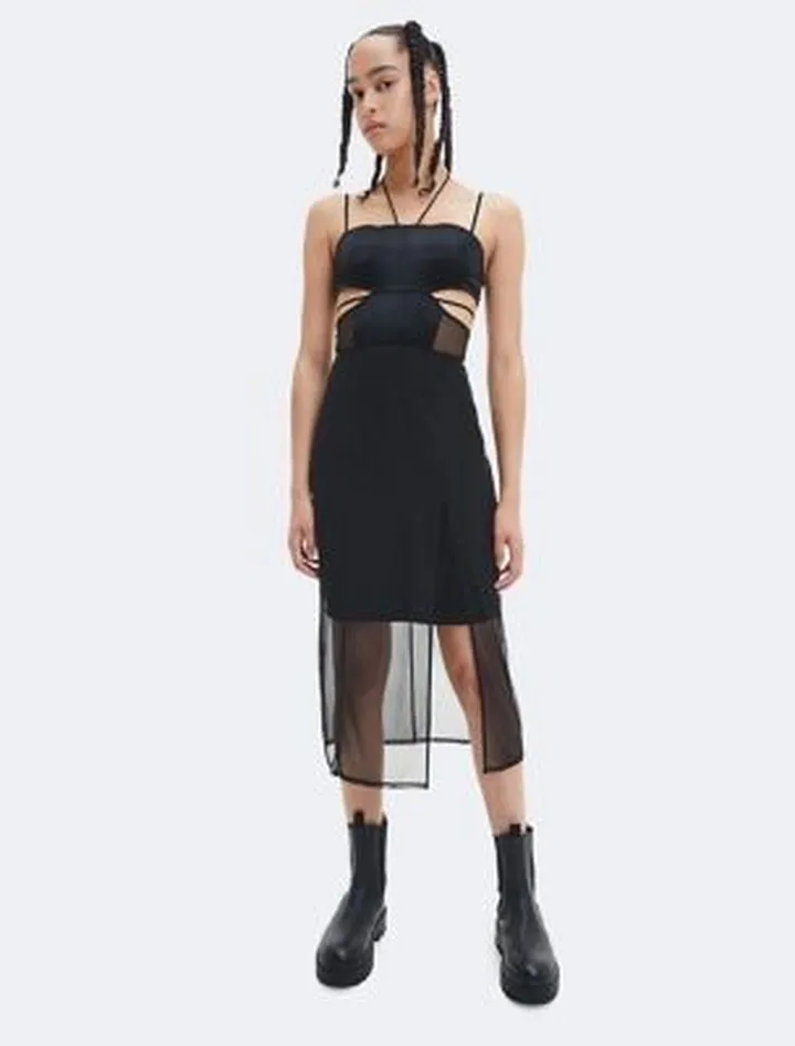 Sheer Midi Dress