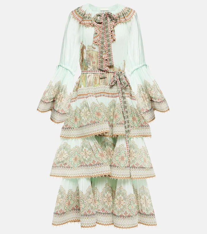 Kaleidoscope embellished midi dress