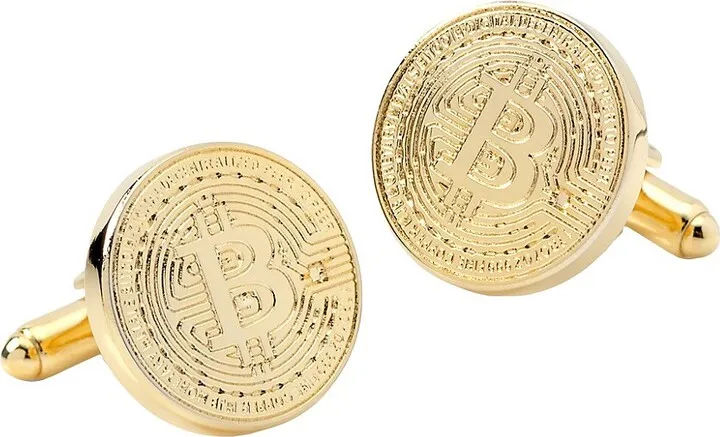 Crypto Bitcoin Debossed Cufflink