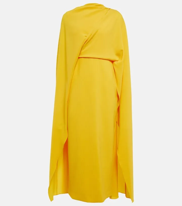 Cape midi dress