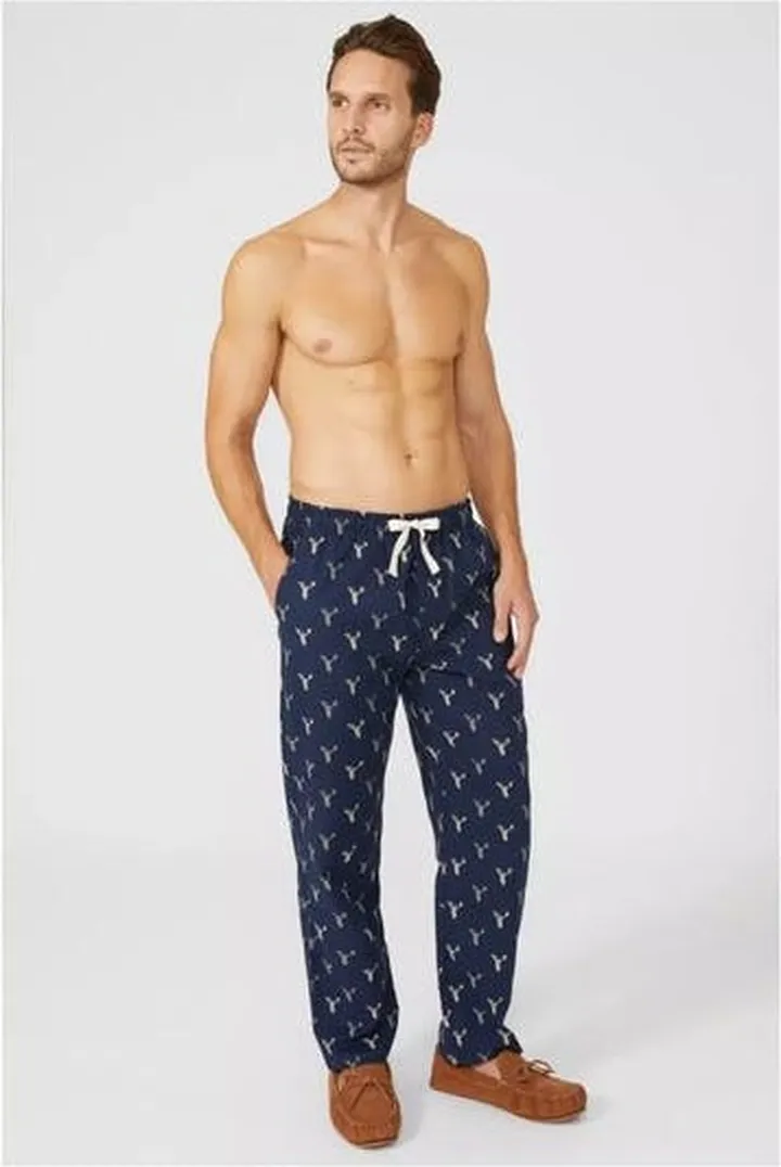 Debenhams Mens Stag Lounge Pants - Blue