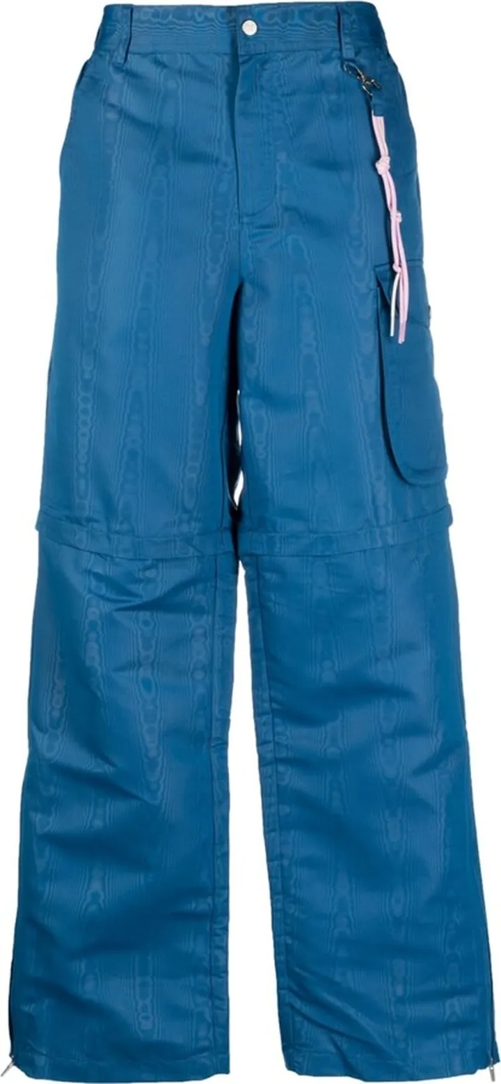Keychain-Detail Wide-Leg Trousers