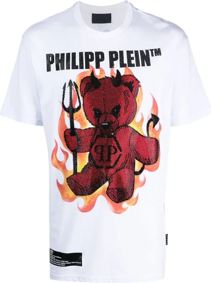 SS Teddy Bear graphic logo-print T-shirt