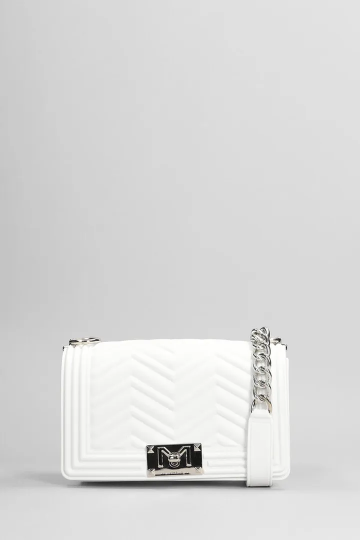 Flat S Manhattan Shoulder Bag In White Pvc