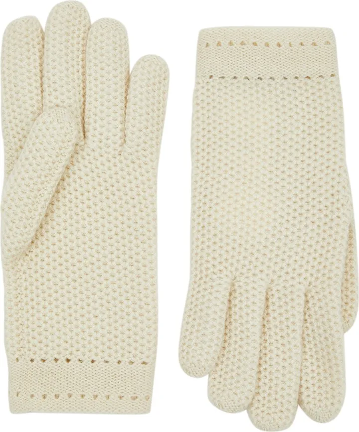 Inverni Waffle-knit Cashmere Gloves