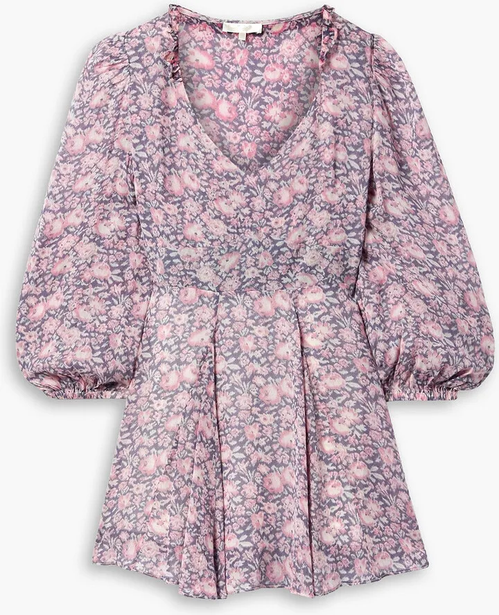 Cassidy floral-print chiffon mini dress