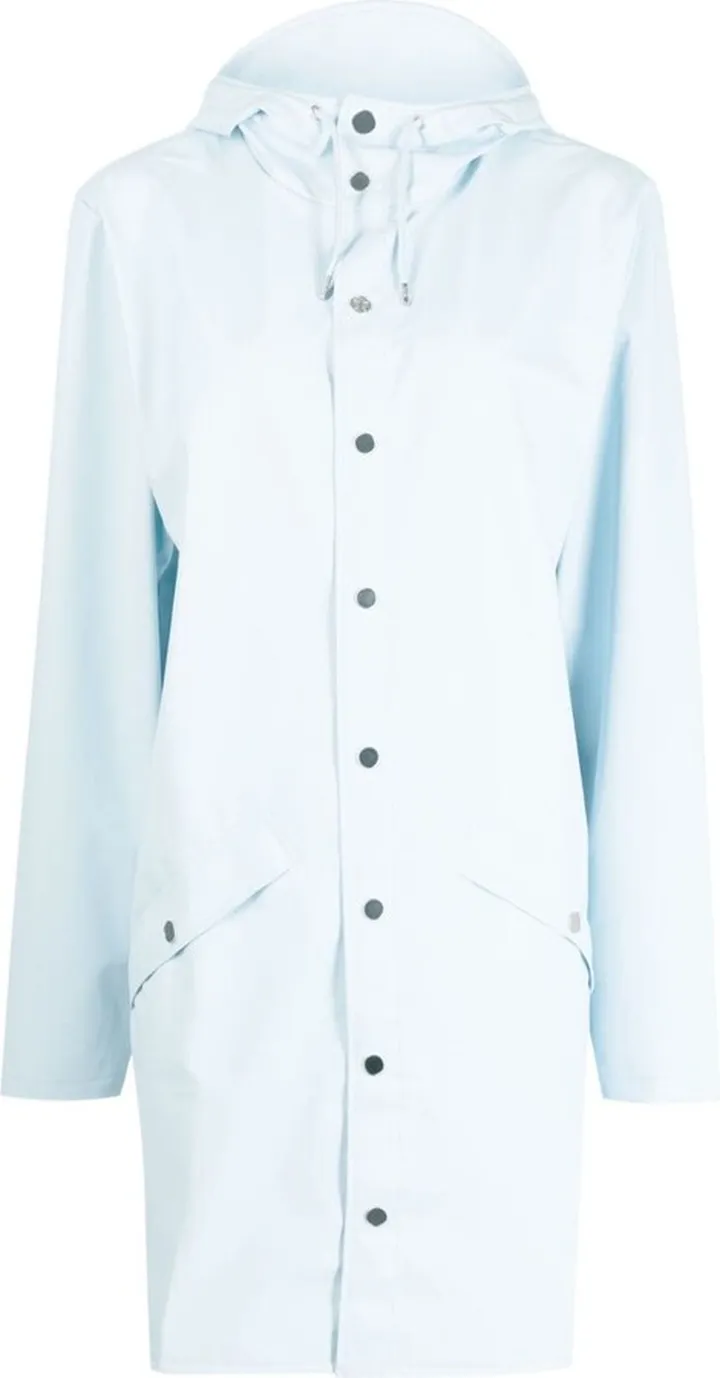 Knee-Length Drawstring-Hood Jacket