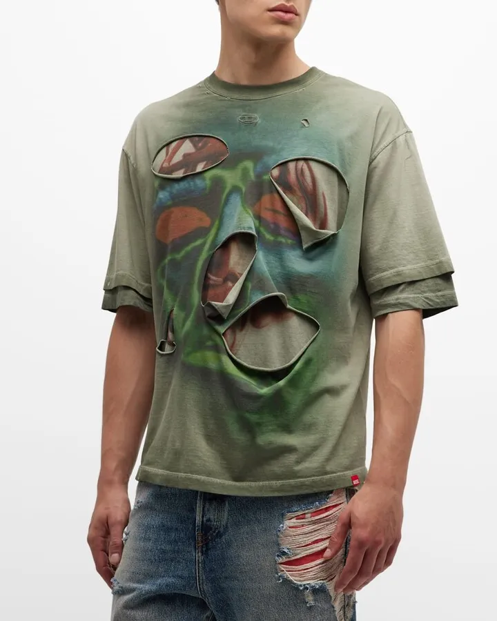 Men's T-Wasy Ripped Graphic T-Shirt
