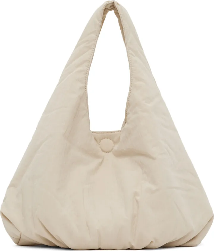 AMOMENTO Beige Small Padded Tote