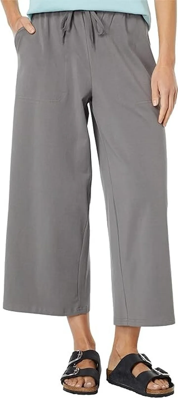 Life is Good Solid Crusher-Flex Crop Pants (Slate Gray) Women's Casual Pants