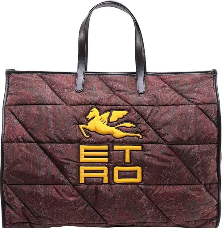 Etro Paisley Motif Logo Embossed Handbag