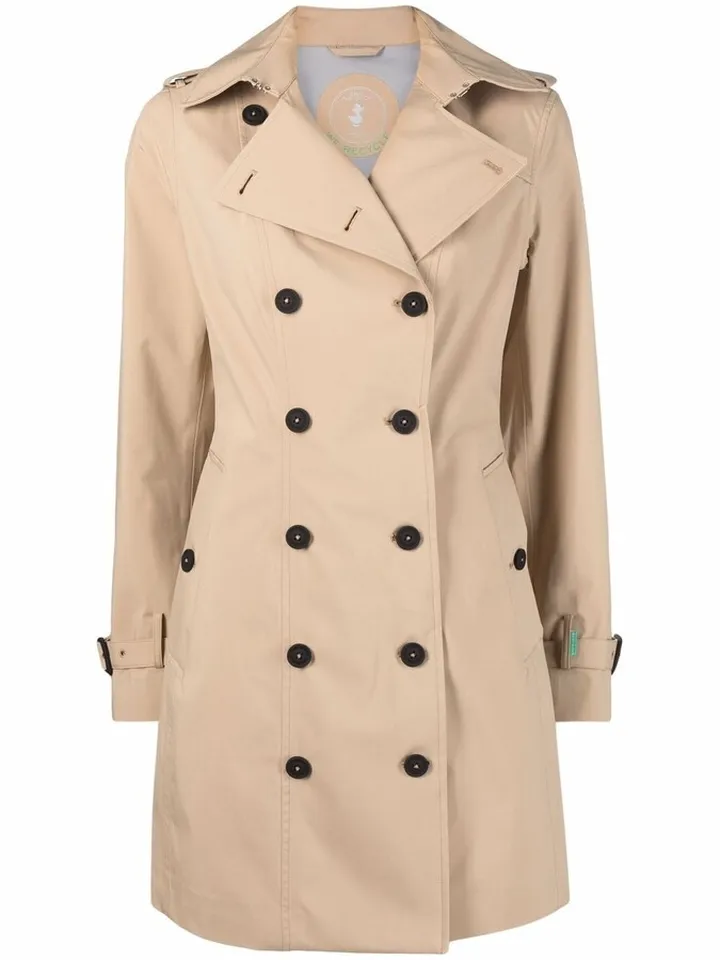 Double-Breasted Gabardine Trench Coat