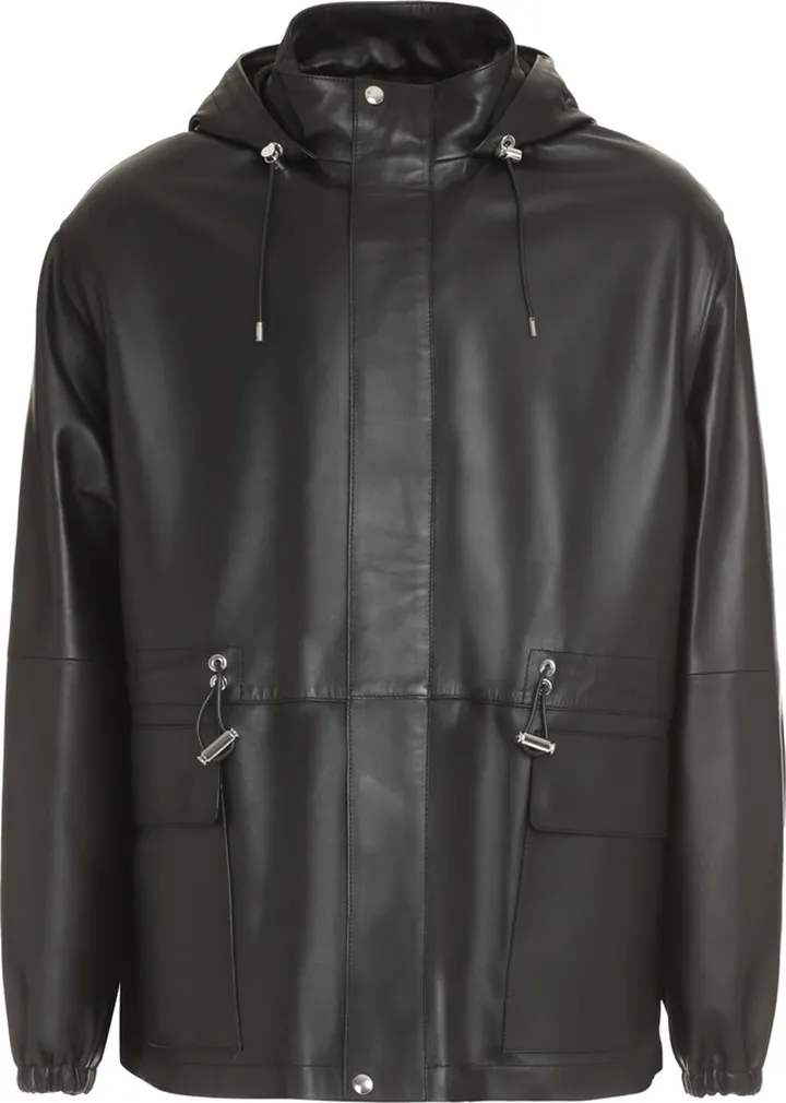 Hooded Leather Jacket
