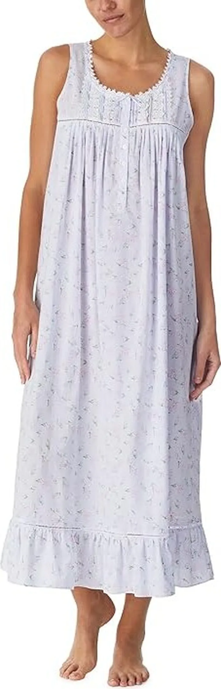 Eileen West Sleeveless Ballet Gown (Blue Ground Tulip) Women's Pajama