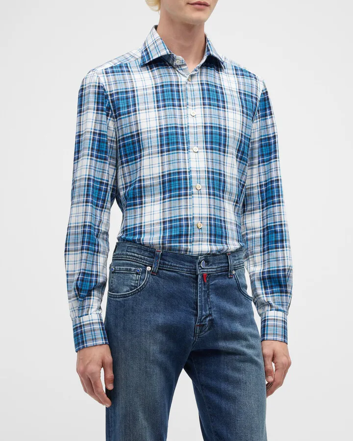 Men's Tartan Check Sport Shirt
