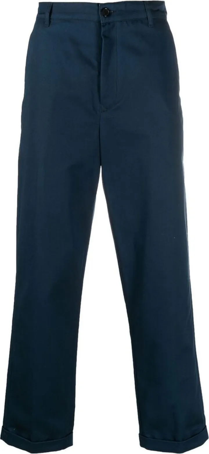 Logo-Patch Straight-Leg Trousers