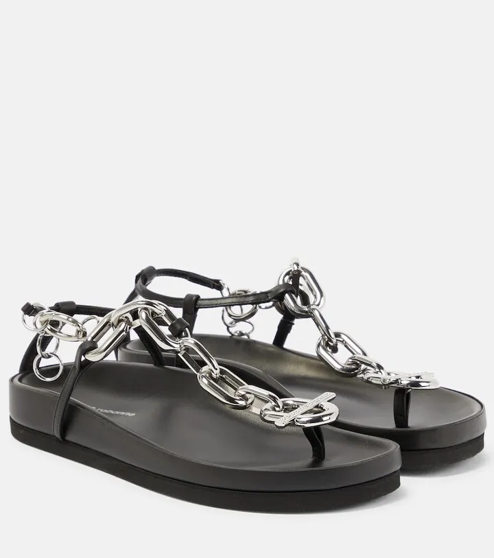 XL Link leather thong sandals