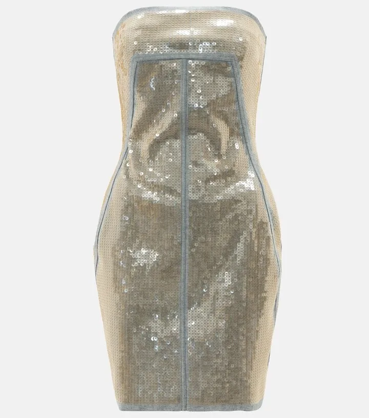 Sequined bustier minidress