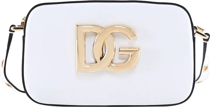 Leather shoulder bag with logo