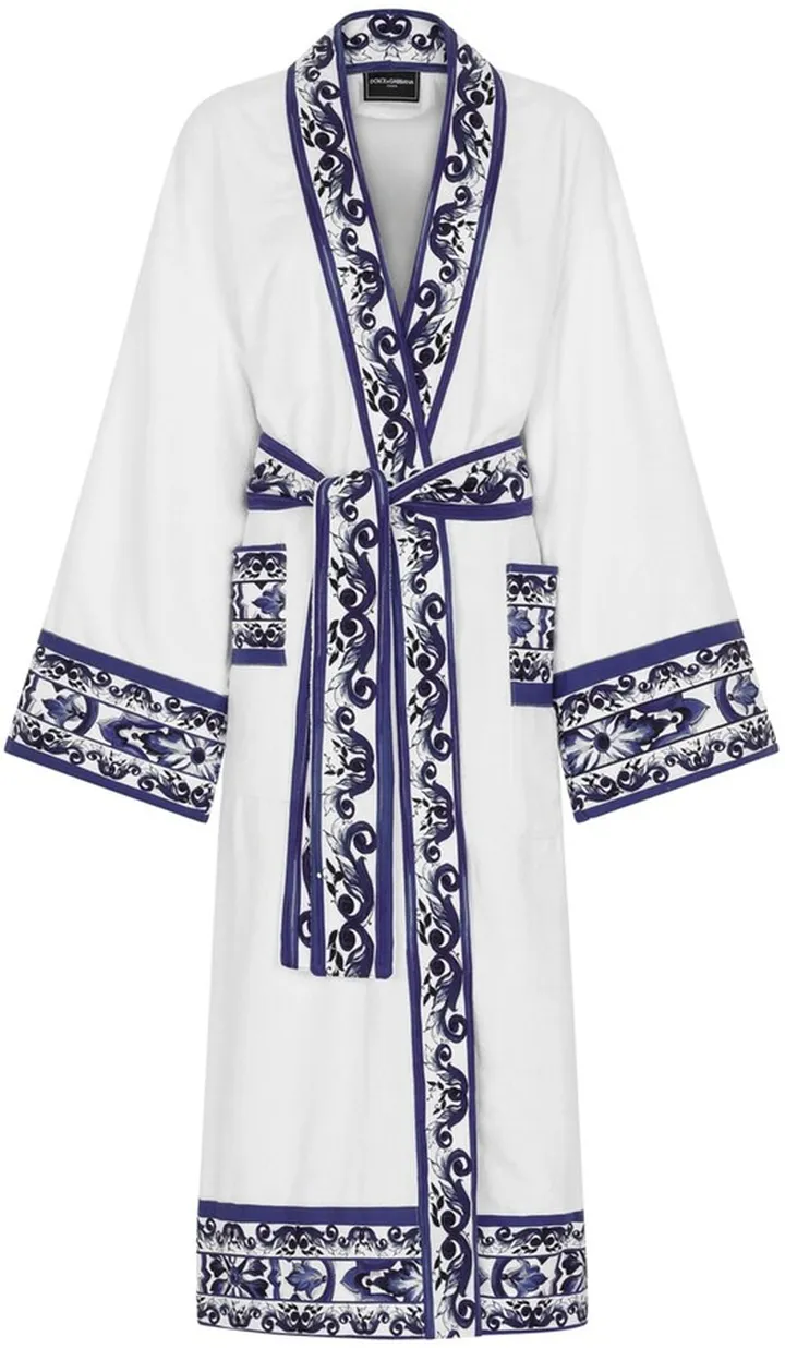 Blue Mediterraneo bathrobe