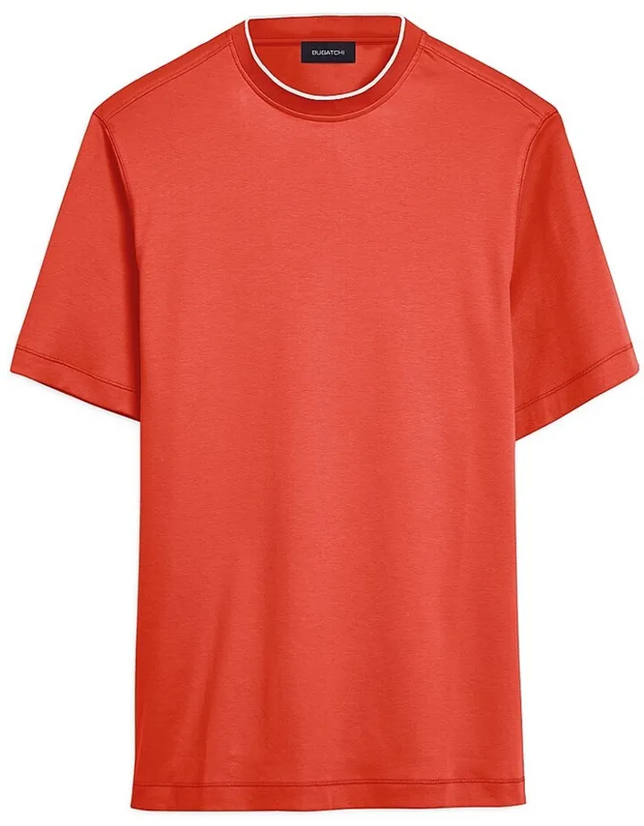 Contrast Trim Cotton T-Shirt
