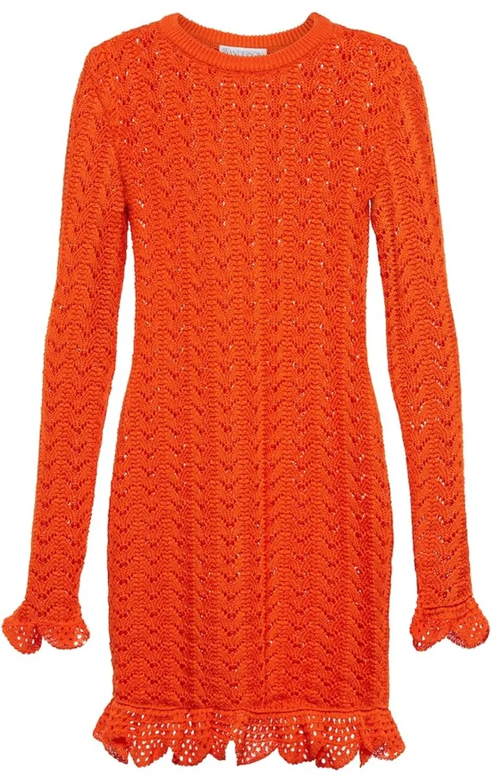 Open-knit cotton minidress