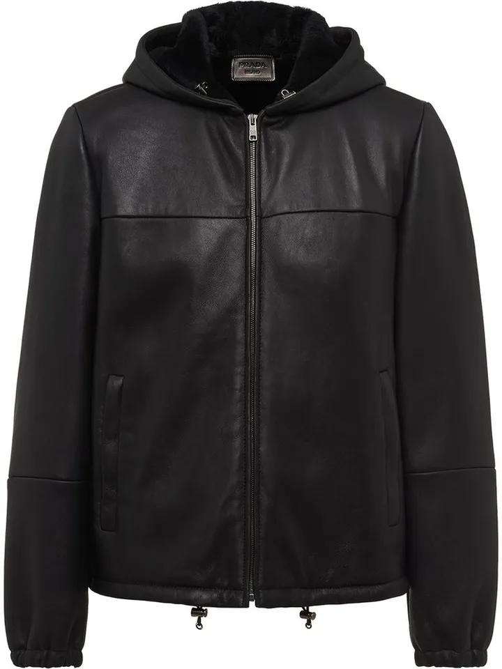 Hooded Leather Jacket