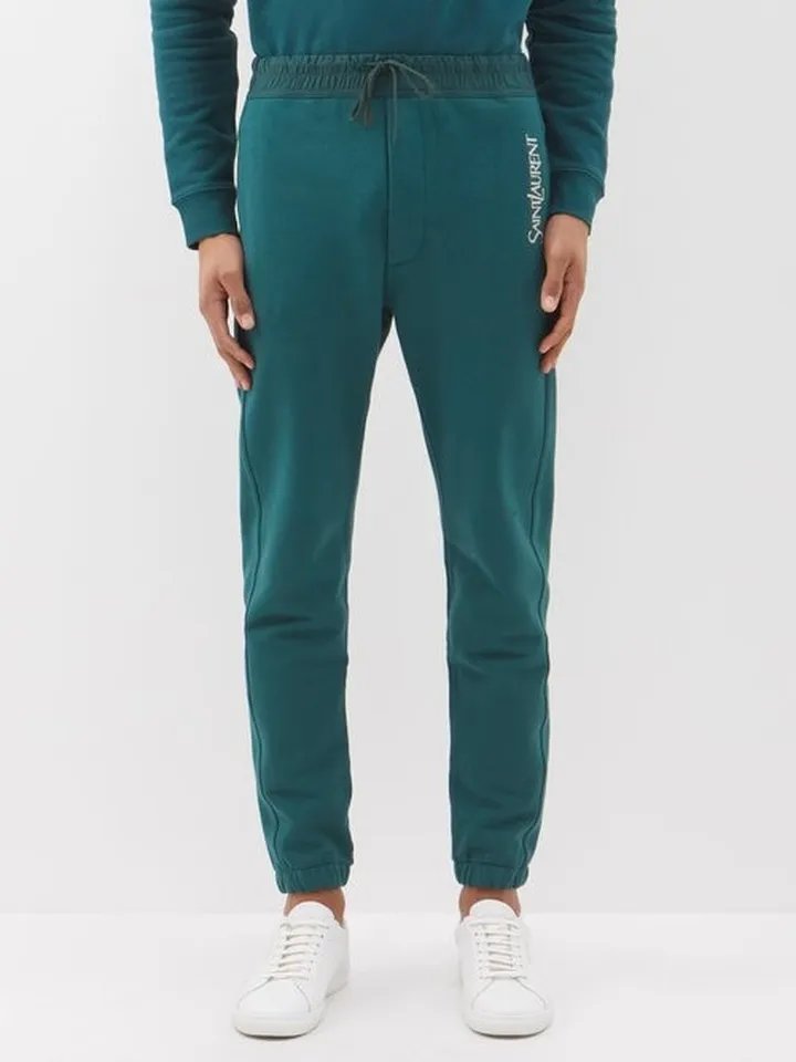 Logo-embroidered Cotton-jersey Track Pants