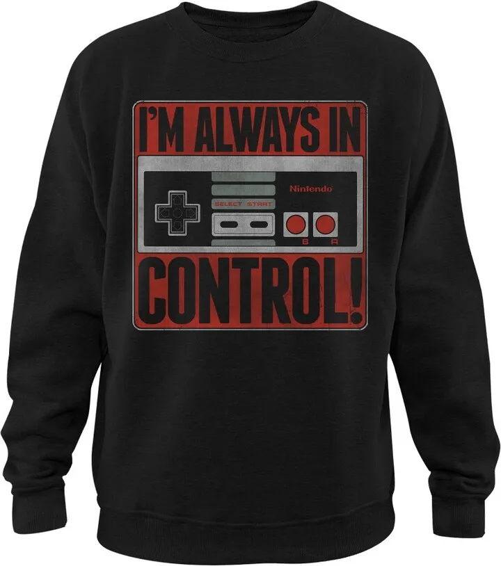 Men's Nintendo Always in Control Sweatshirt - Black - Large