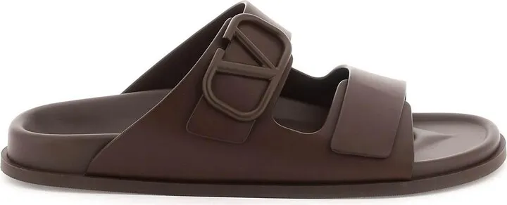 Valentino Garavani Vlogo Leather Slides