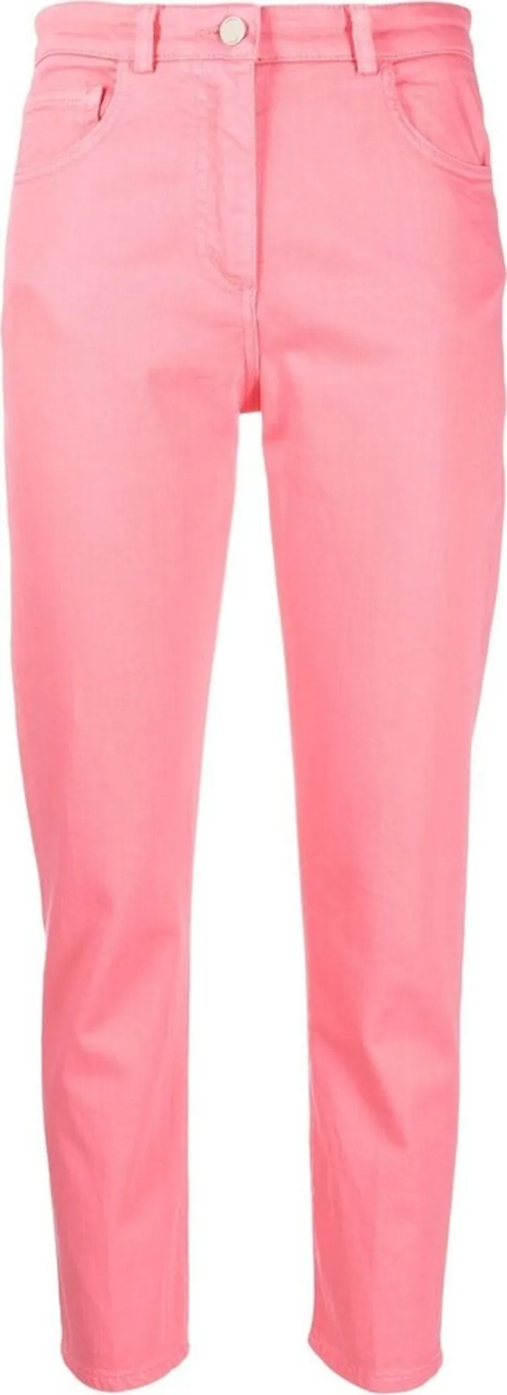 Straight-Leg Cropped Trousers