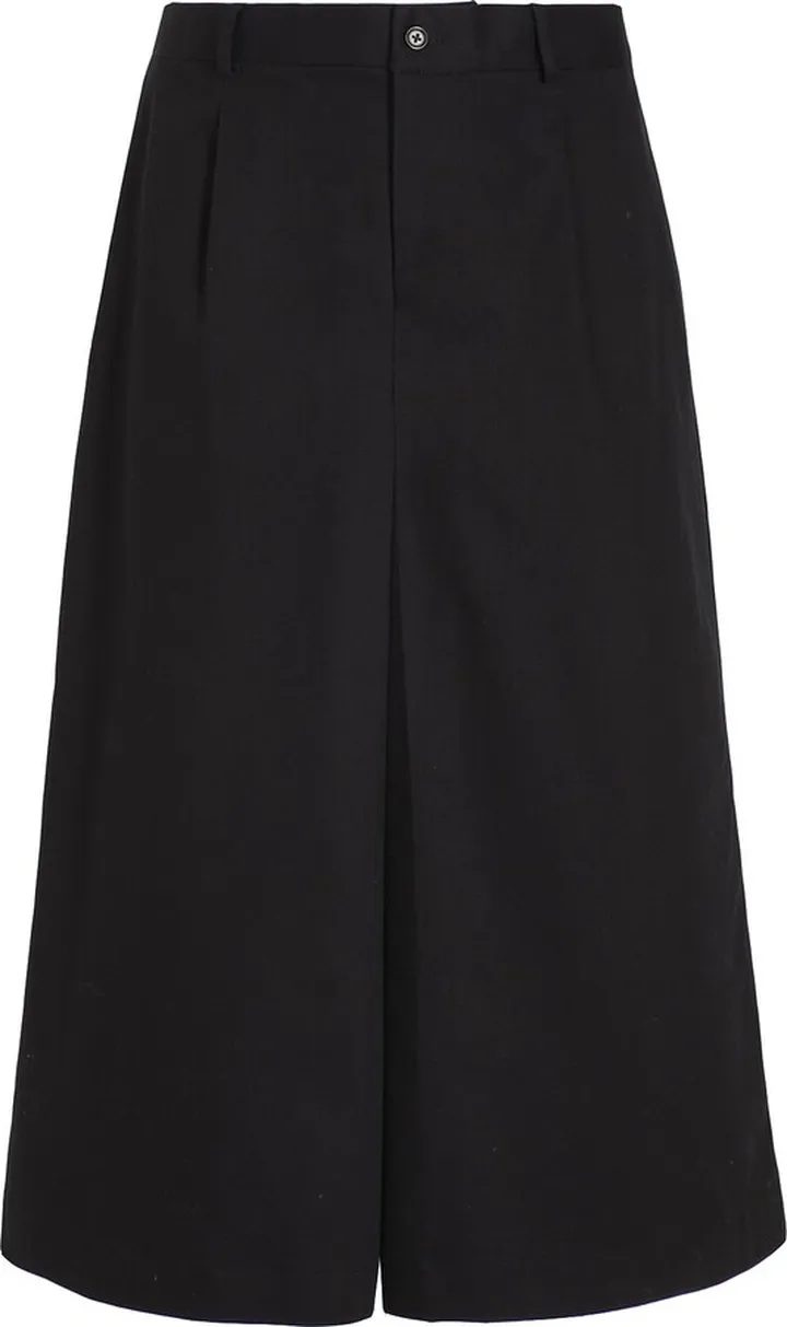 Pants With Overlaid Skirt Shorts & Bermuda Shorts Black