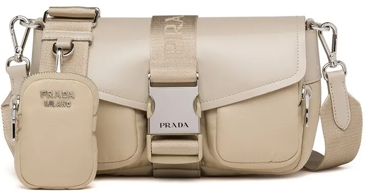 Prada Pocket logo-strap crossbody bag