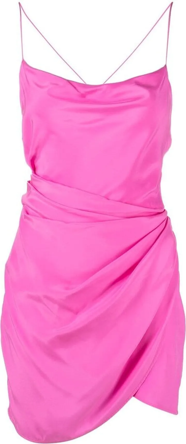 Scoop-Neck Gathered Minidress