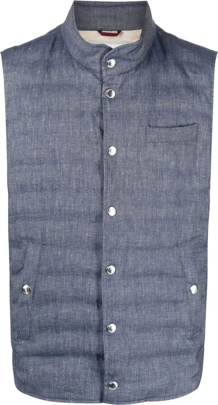 Feather-Down Padded Gilet