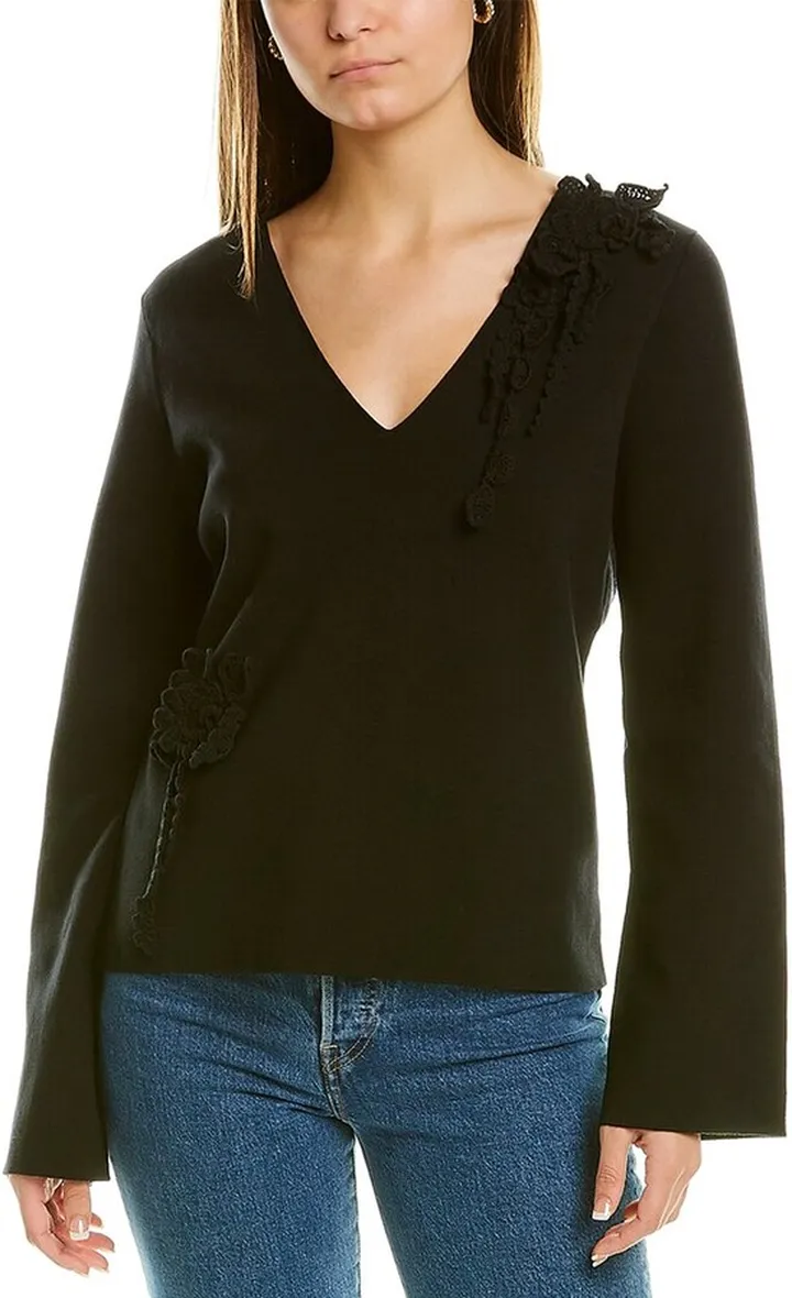 Rebecca Taylor Slim V-Neck Pullover