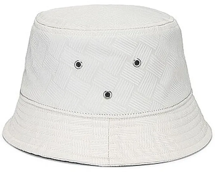 Bottega Veneta Intreccio Jacquard Nylon Bucket Hat in Ivory