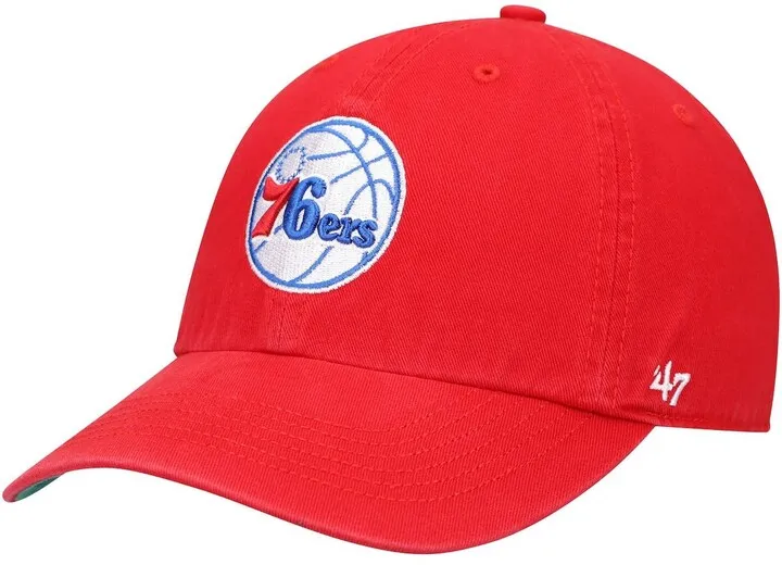 Men's Red Philadelphia 76ers Team Franchise Fitted Hat